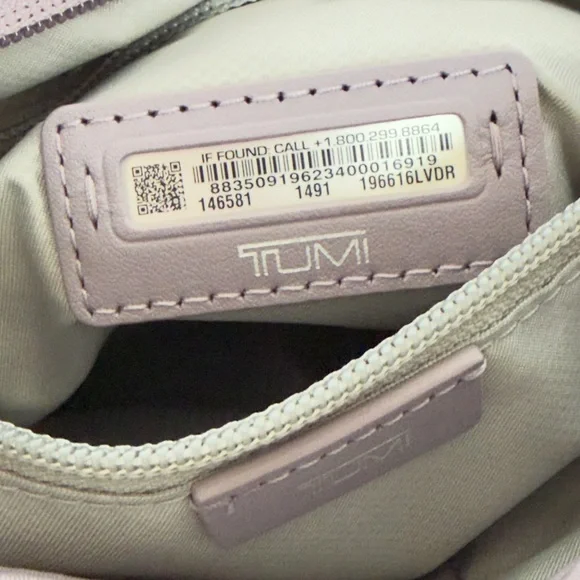 TUMI Voyageur Tyler Crossbody Organizer Pockets Bag in Lilac - Picture 13 of 16